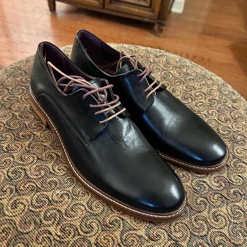 Ted Baker Irron Size 9 Black Leather Derby for Men